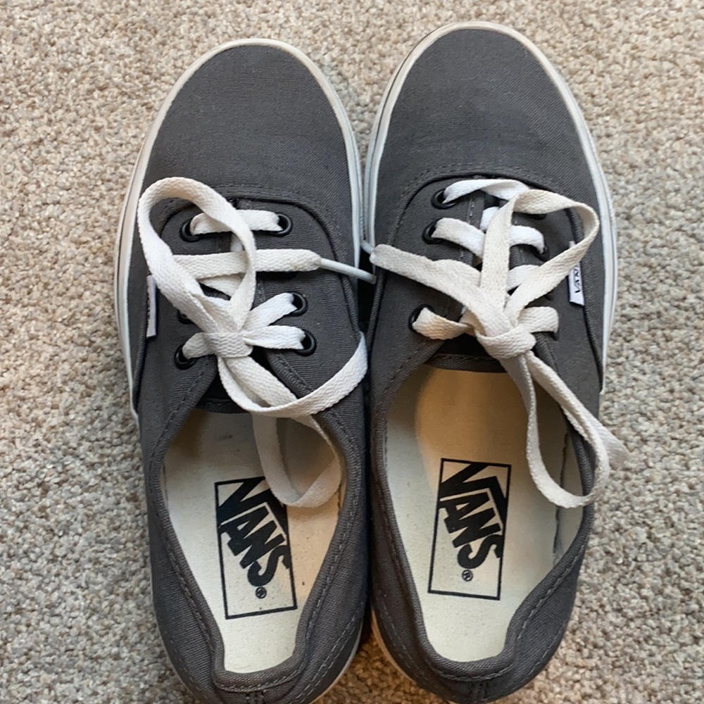 VANS Gray canvas lace up sneakers - Picture 2 of 5